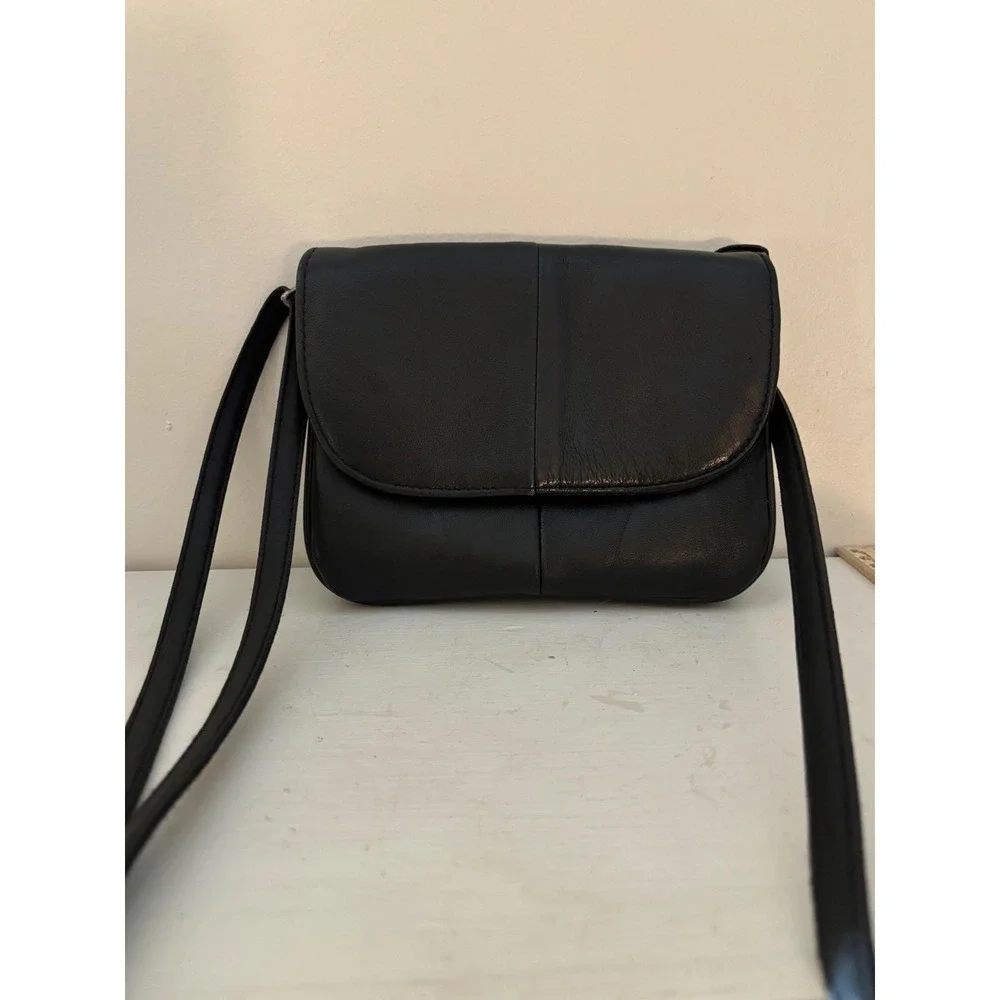 Crossbody Organizer Bag‎ Women Small Black Good Y2K Minimalist MultiPocket